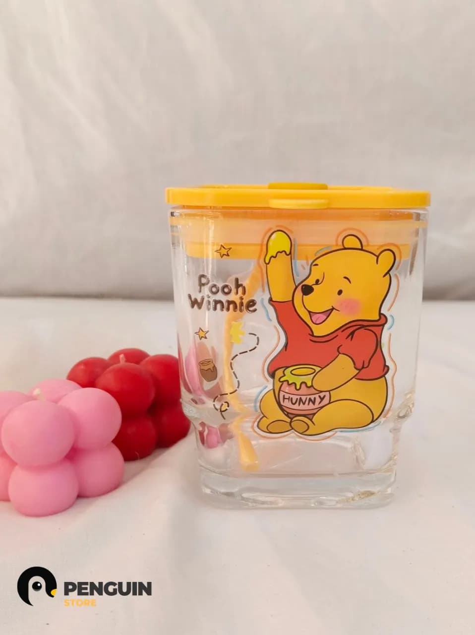 آيس كب ويني الدبدوب زجاجي (نوع أ) | Winnie Ice Cup A